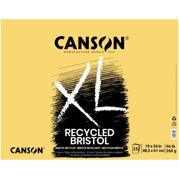 Canson XL Recycled Bristol Pad, 19in x 24in, 25 Sheets/Pad - Guiry's