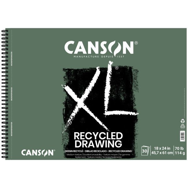 Canson XL Recycled Drawing Pad, 18 in x 24 in, 30 Sheets/Pad - Guiry's