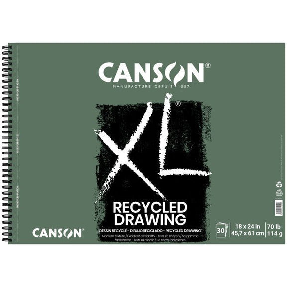 Canson XL Recycled Drawing Pad, 18 in x 24 in, 30 Sheets/Pad - Guiry's
