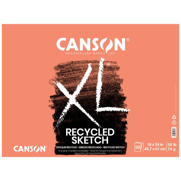 Canson XL Recycled Sketch Pad, 18 in x 24 in, 50 Sheets - Guiry's