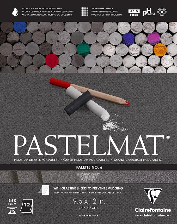 Claire Pastelmat Pad 9x12: Grey - Guiry's