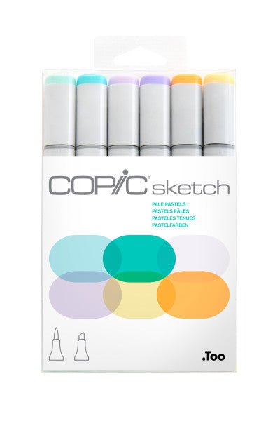 Copic Sketch Marker Set, 6 - Colors, Pale Pastels - Guiry's