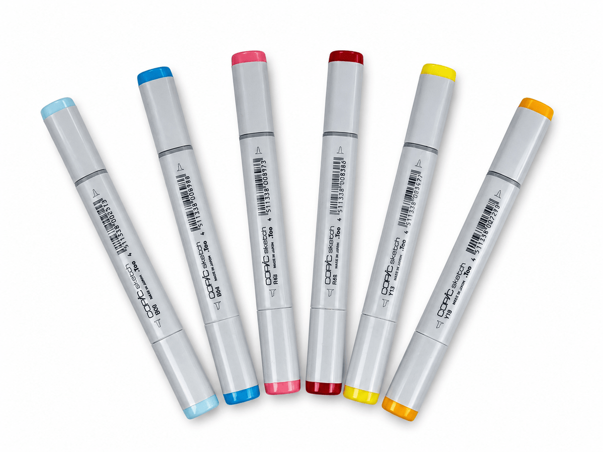 Copic Sketch Marker Set, 6-Colors, Perfect Primaries - Guiry's