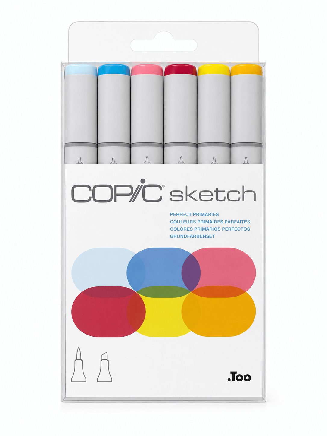 Copic Sketch Marker Set, 6-Colors, Perfect Primaries - Guiry's