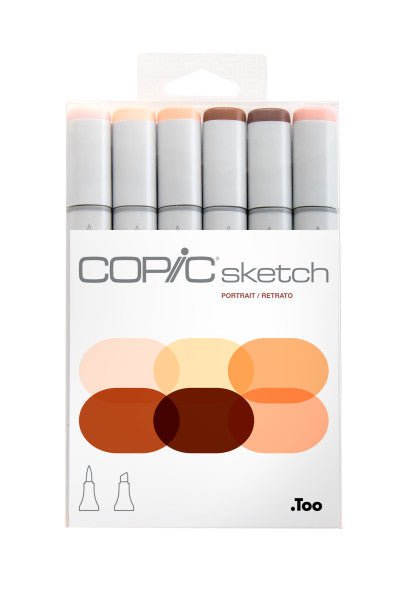 Copic Sketch Marker Set, 6 - Colors, Portrait - Guiry's