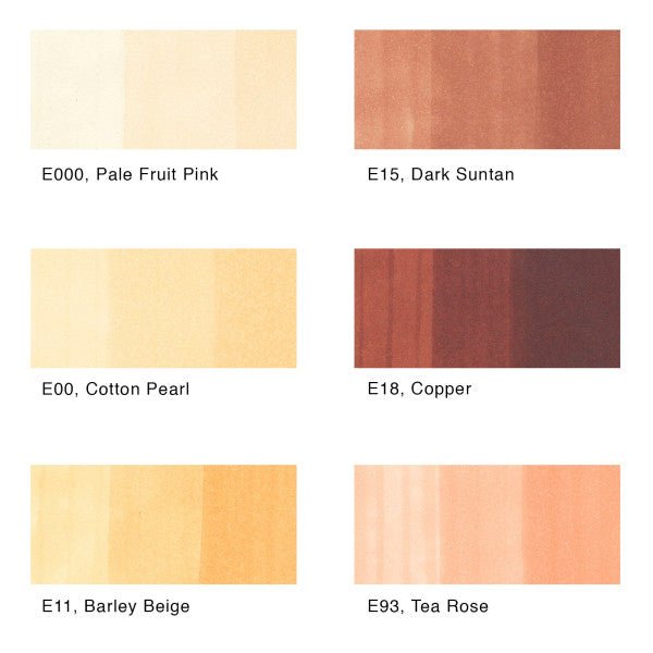 Copic Sketch Marker Set, 6 - Colors, Portrait - Guiry's