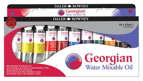 Daler - Rowney Georgian Water Mixable Oil Set, 10 - Colors, 37ml - Guiry's
