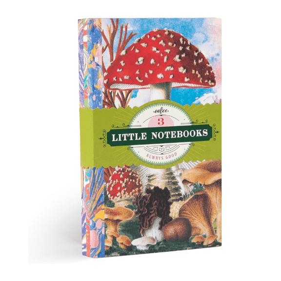 eeBoo Piece & Love: Mushroom Little Books - Set of 3 Notebooks - Guiry's