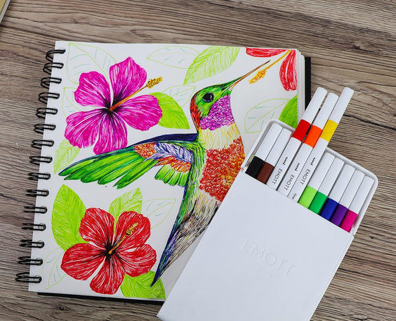 Emott Fineliner .4mm Fine 10 Color Set 1 - Guiry's