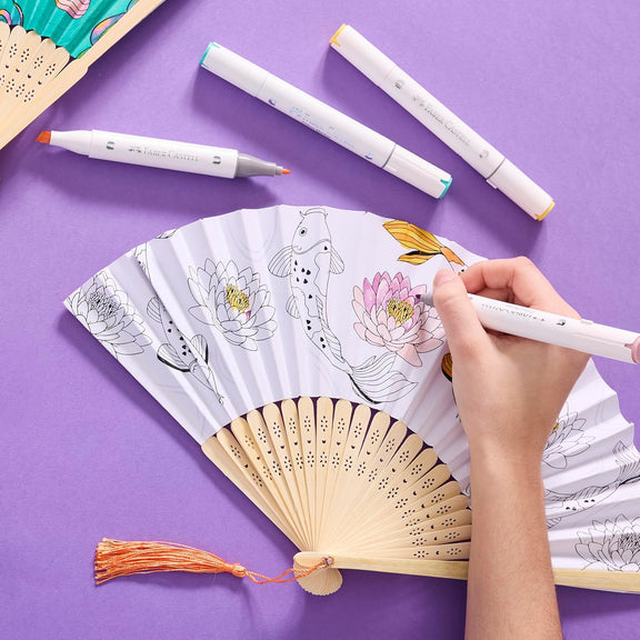 FC Paper Fan Coloring Koi Fish - Guiry's