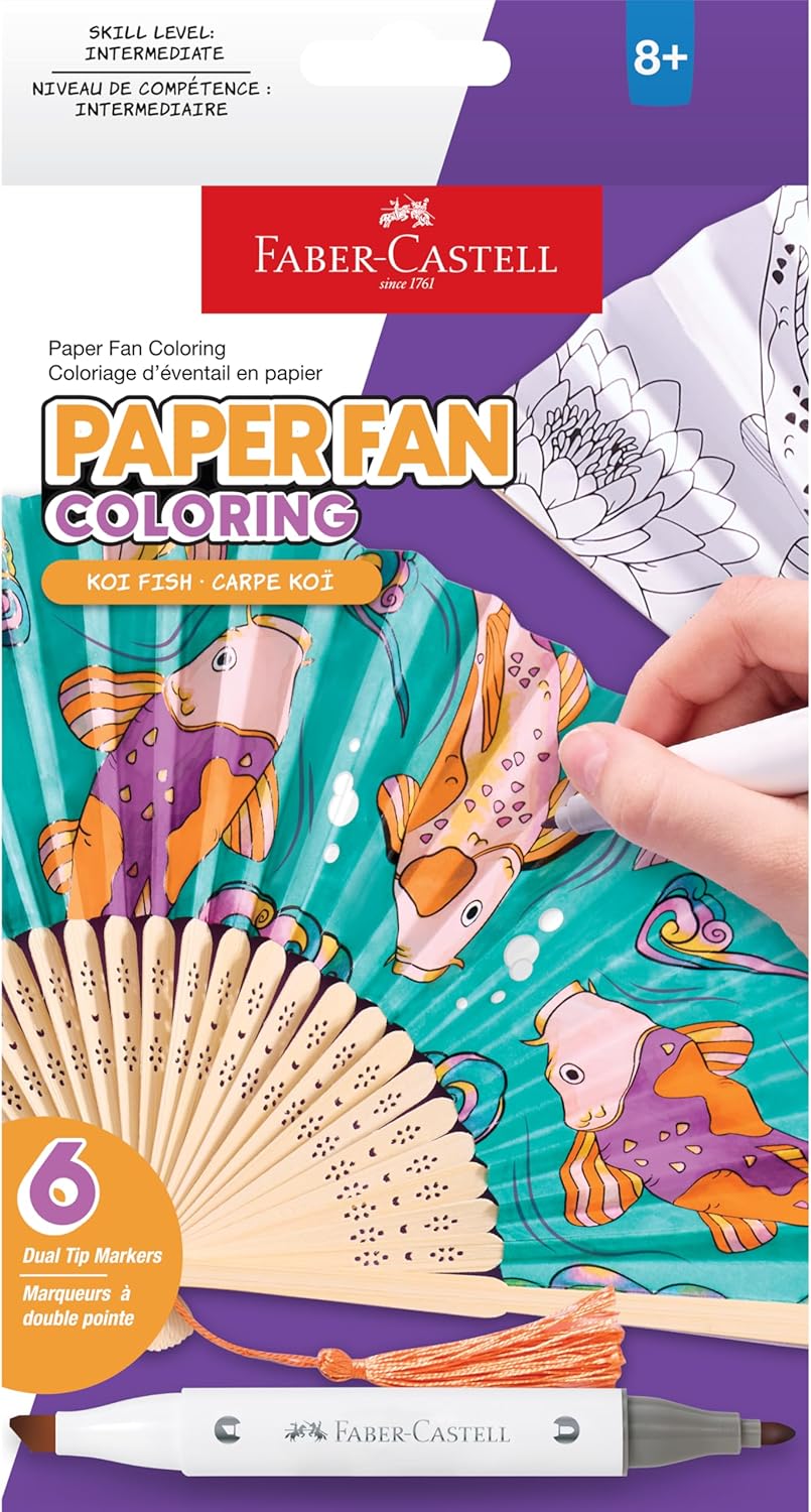 FC Paper Fan Coloring Koi Fish - Guiry's