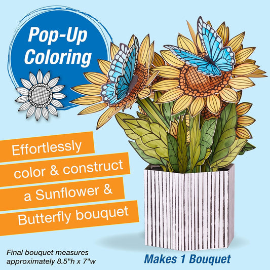 FC Pop Up Coloring Sunflowers & Butterflies - Guiry's