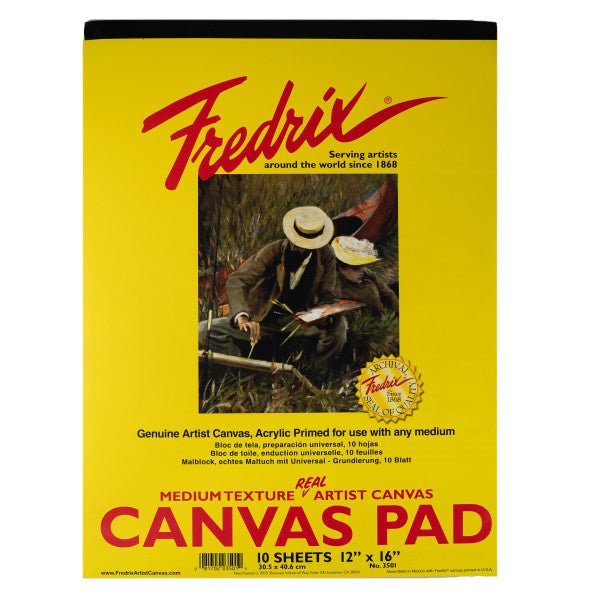 FREDRIX Creative Series White Canvas Pad, 12" x 16" - Guiry's