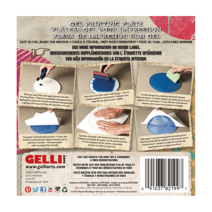Gelli Arts Gel Printing Plate - 4" Round - Guiry's