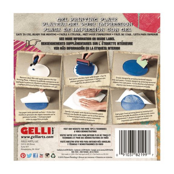 Gelli Arts Gel Printing Plate - 4" Round - Guiry's