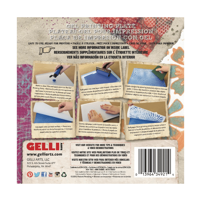 Gelli Arts Gel Printing Plate - 6" x 6" - Guiry's