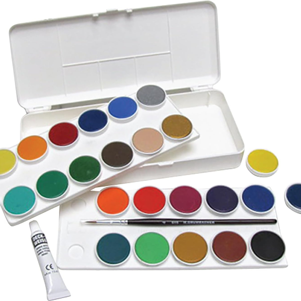 Grumbacher Transparent Watercolor Pan Set, 12 Colors with Brush and Mixing Lid - Guiry's
