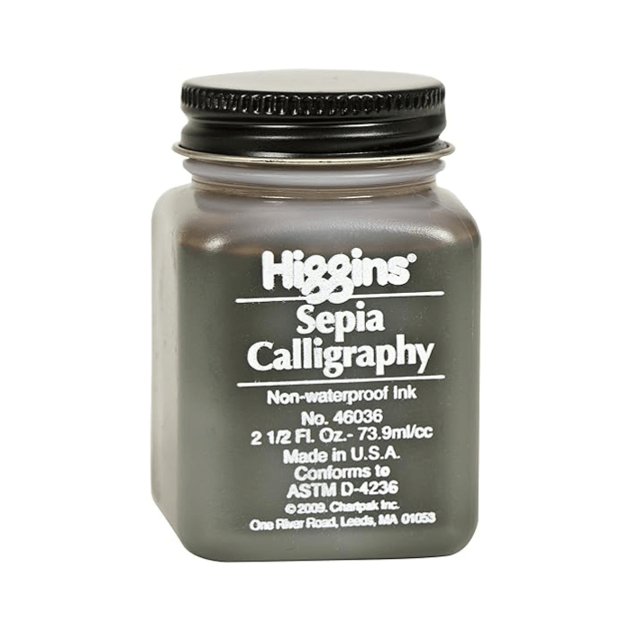 Higgins Sepia Calligraphy Ink - 2.5 Ounce - Guiry's