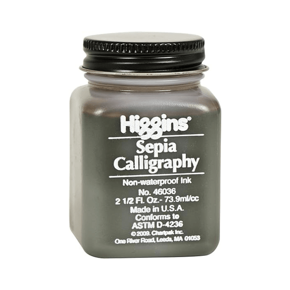 Higgins Sepia Calligraphy Ink - 2.5 Ounce - Guiry's