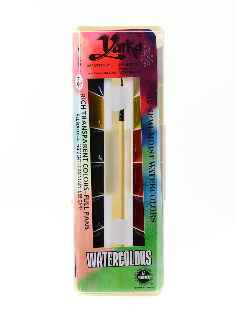 Jack Richeson Yarka Student Semi Moist Watercolor Set 12ct - Guiry's