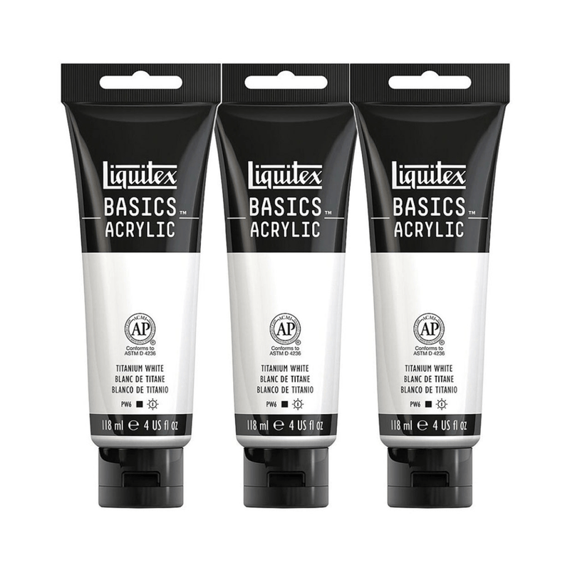 Liquitex Basics Acrylic 3 Pack - Titanium White - Guiry's