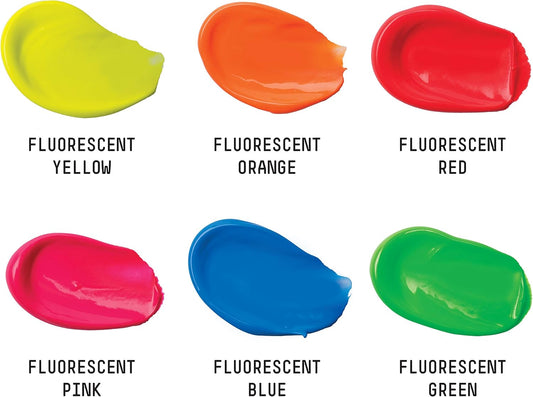 Liquitex BASICS Acrylic Paint Set of 6, Fluorescent - Guiry's