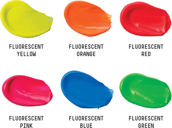 Liquitex BASICS Acrylic Paint Set of 6, Fluorescent - Guiry's