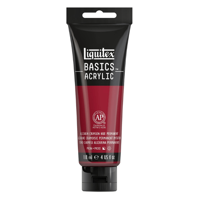 Liquitex Basics Alizarin Crimson - 4oz - Guiry's