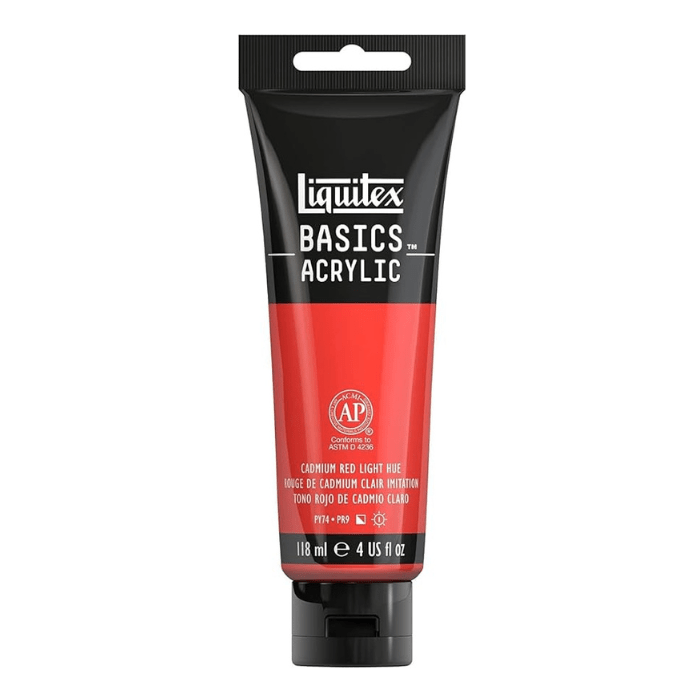Liquitex Basics Cadmium Red Light Hue - 4oz - Guiry's