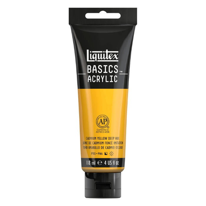 Liquitex Basics Cadmium Yellow Deep Hue - 4oz - Guiry's