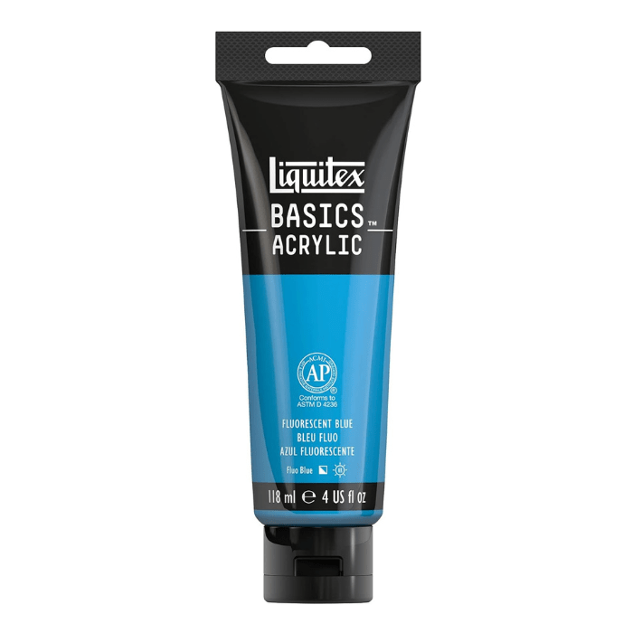 Liquitex Basics Fluorescent Blue - 4oz - Guiry's