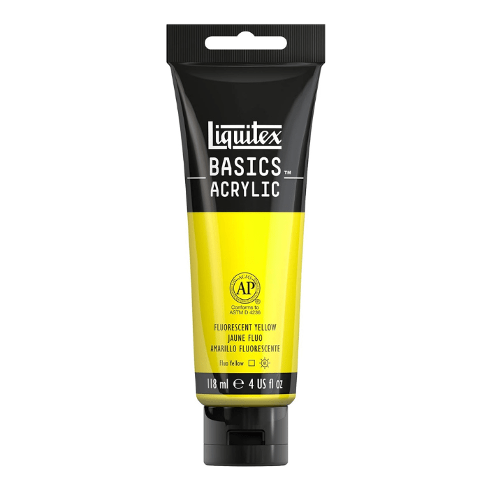 Liquitex Basics Fluorescent Yellow - 4oz - Guiry's