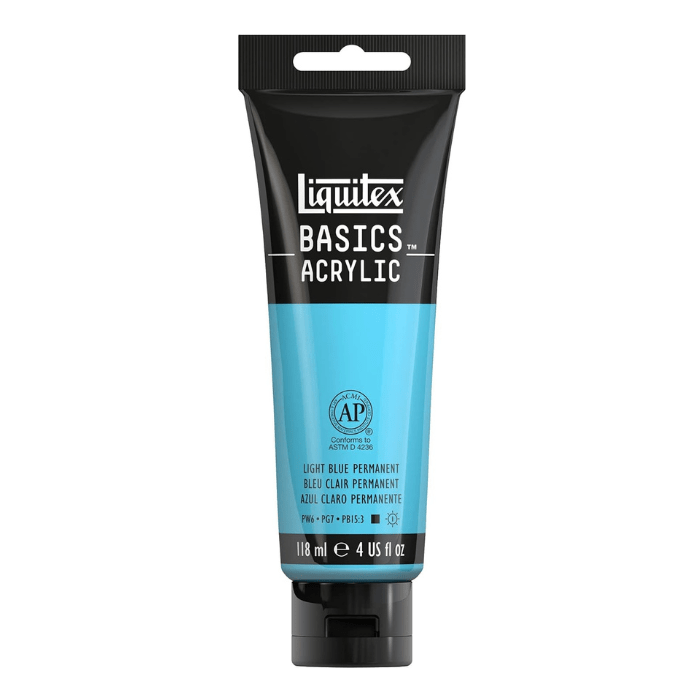 Liquitex Basics Light Blue Permanent - 4oz - Guiry's