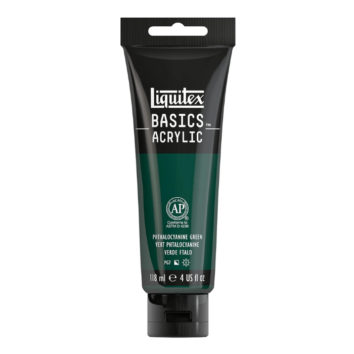 Liquitex Basics Phthalocyanine Green - 4oz - Guiry's
