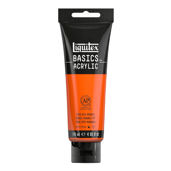 Liquitex Basics Vivid Red Orange - 4oz - Guiry's