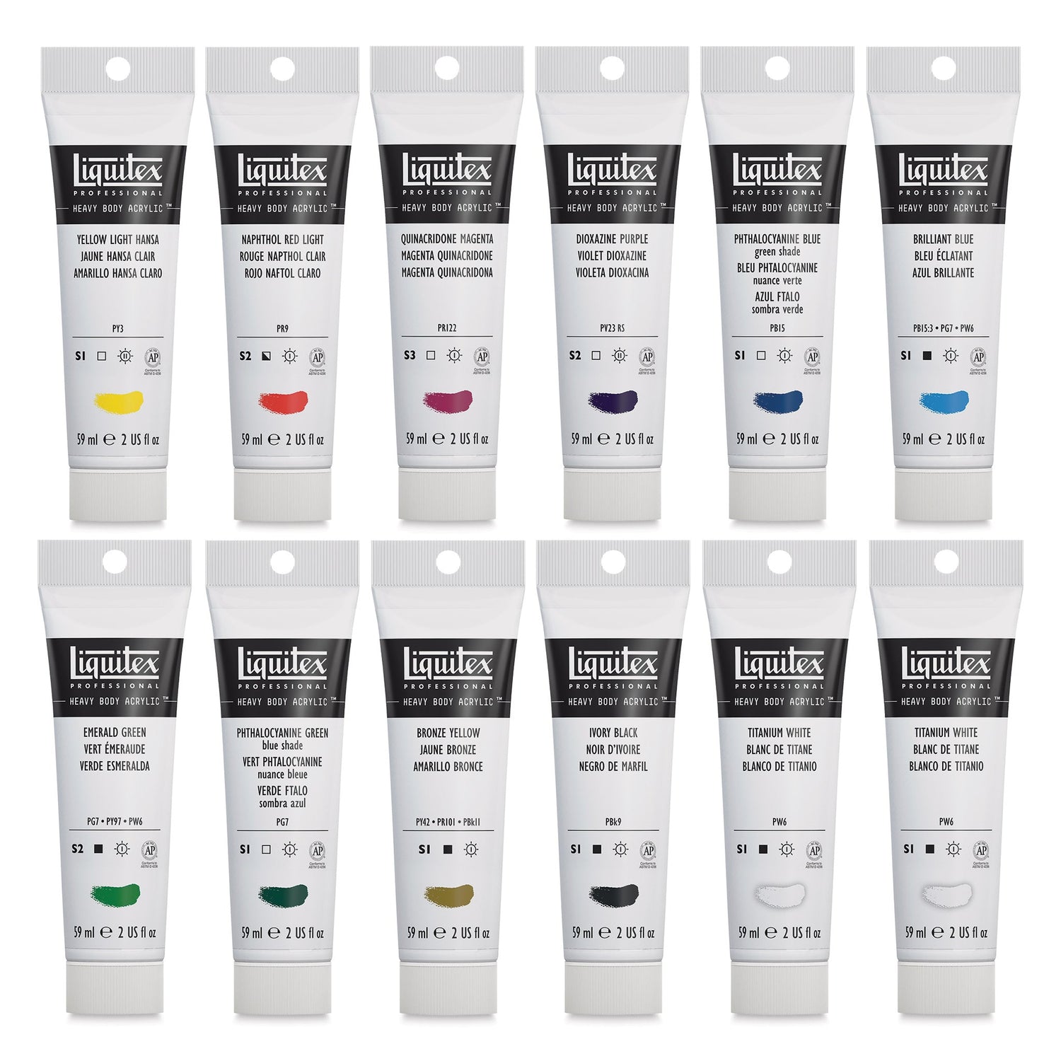 Liquitex HB Classic 12 Set - 2oz - 40741 - Guiry's