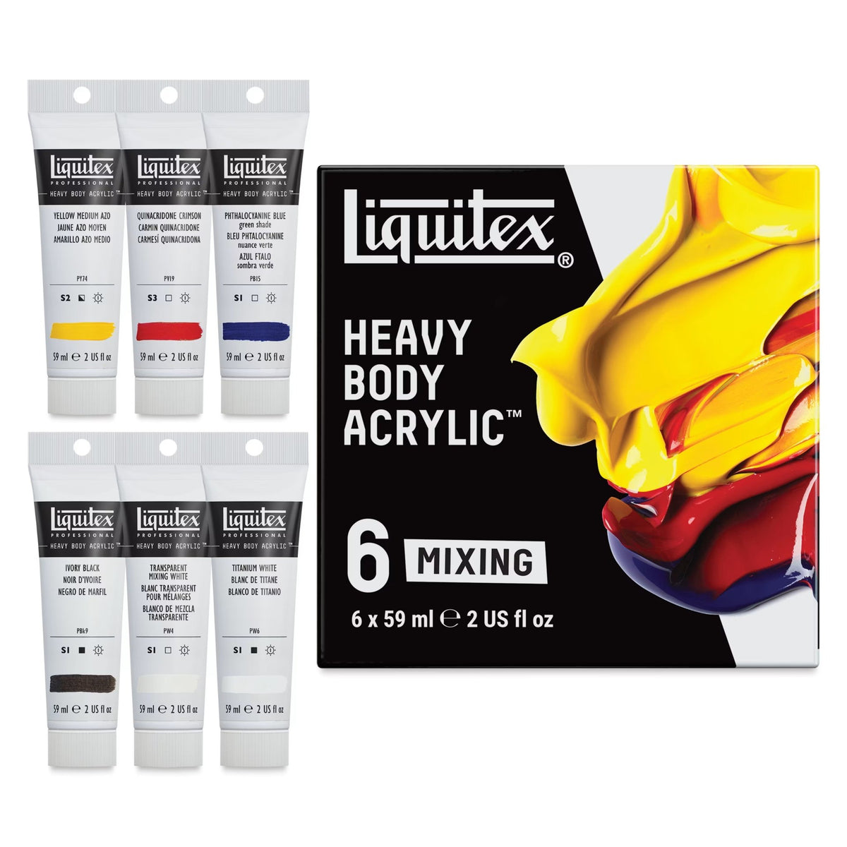 Liquitex HB Classic 6 Set - 2oz - Guiry's