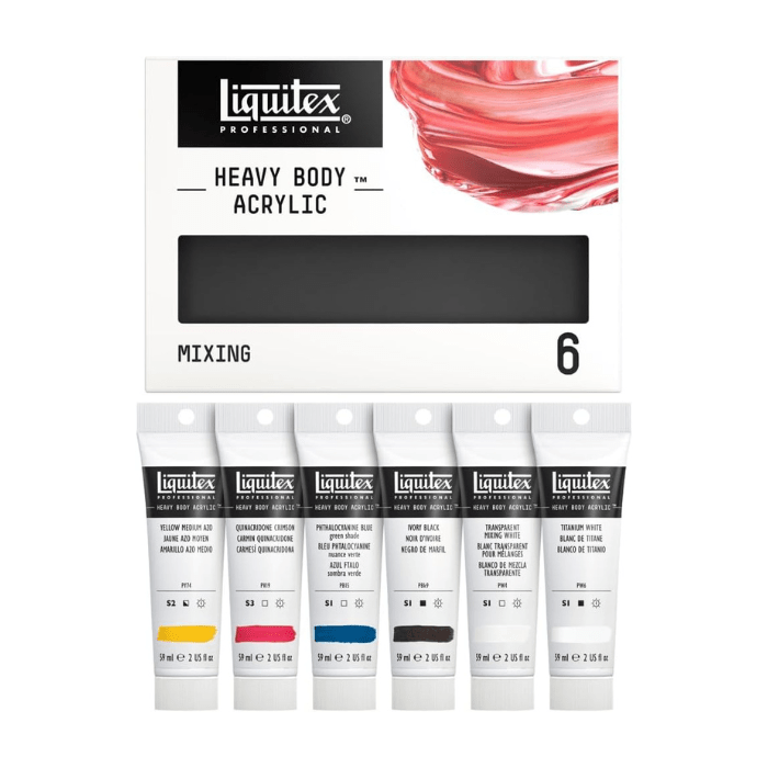 Liquitex Professional Heavy Body Acrylic Paint, 6 x 2oz - Guiry's