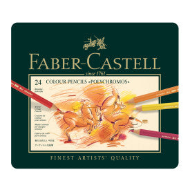 Faber-Castell Polychromos Colored Pencil Tin Set, 24-Colors