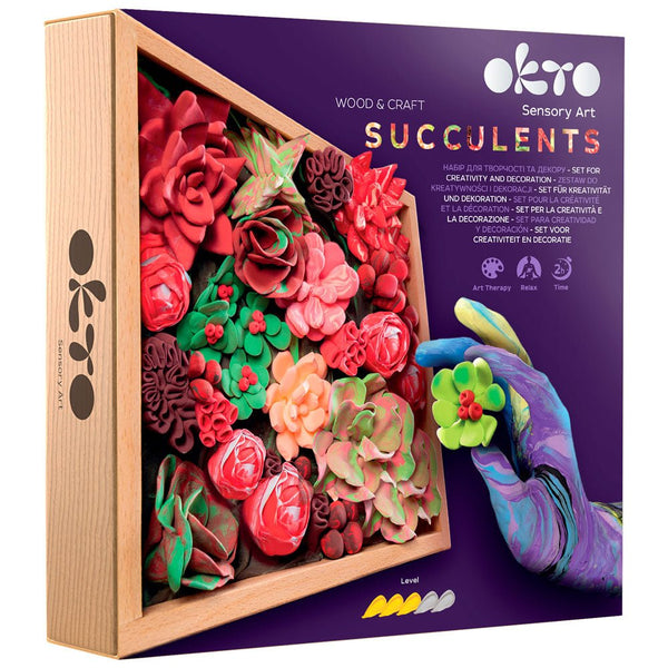 OKTO Sensory Art DIY Wood & Craft Flower Kit - Passion