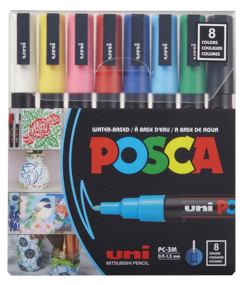 POSCA Paint Marker Set Fine Bsc 8ct - Guiry's