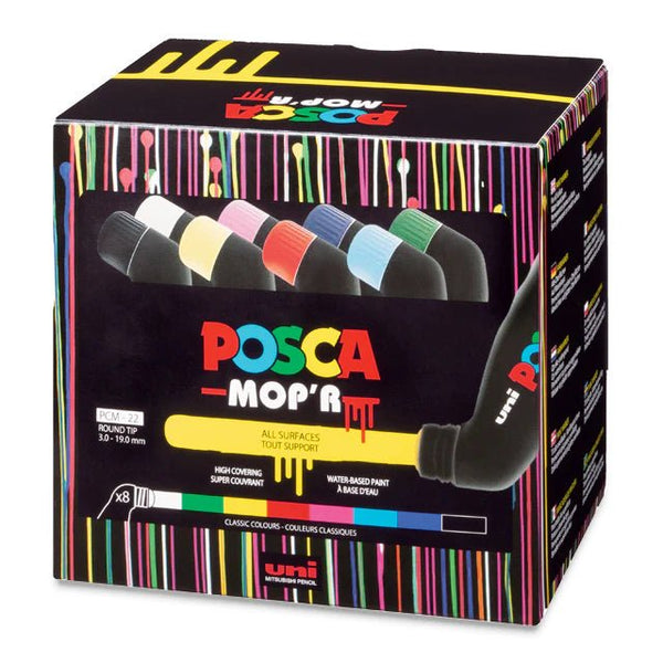 ポスカ POSCA MOP'R モッパー　極太 8色セット　日本未発売品 posca-pcm-22-mopr-set-8-colors