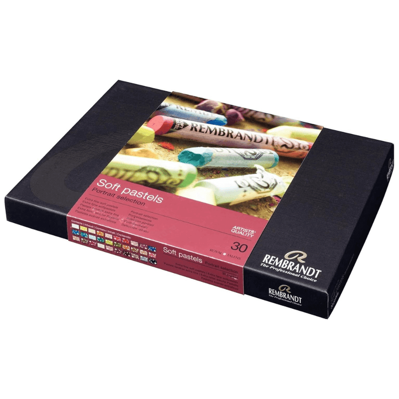 Rembrandt Soft Pastel Basic Box Set, 30 - Piece Full Sticks, Portrait Selection - Guiry's
