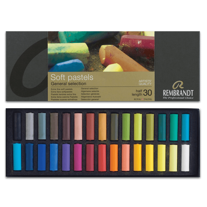 Rembrandt Soft Pastel Cardboard Box Set - 30 Half Stick - Guiry's