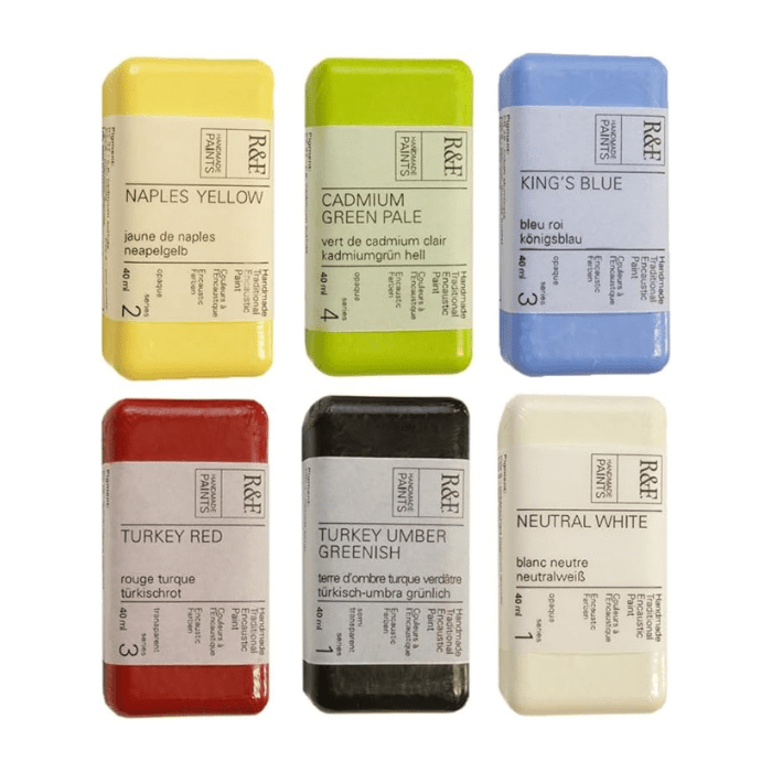 R&F Professional Encaustic Paint - Introductory Colors, Set of 6 - Guiry's