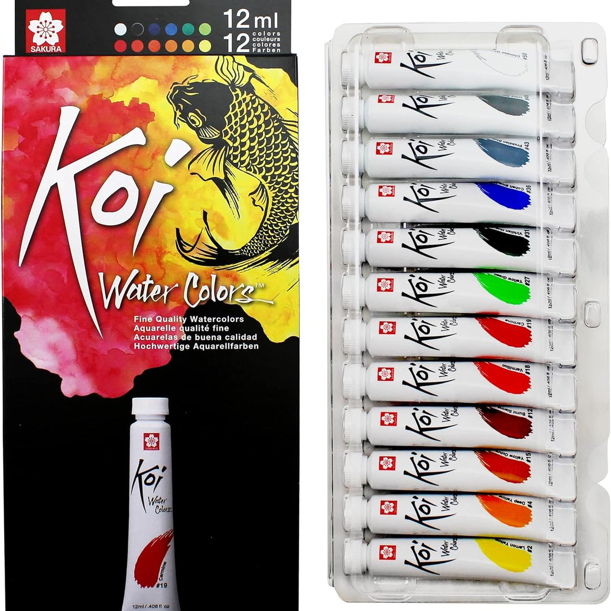 Sakura Koi Watercolor 12pc Tube Set - Guiry's