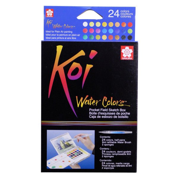 Sakura Koi Watercolor Box 24pc With Brush - Guiry's
