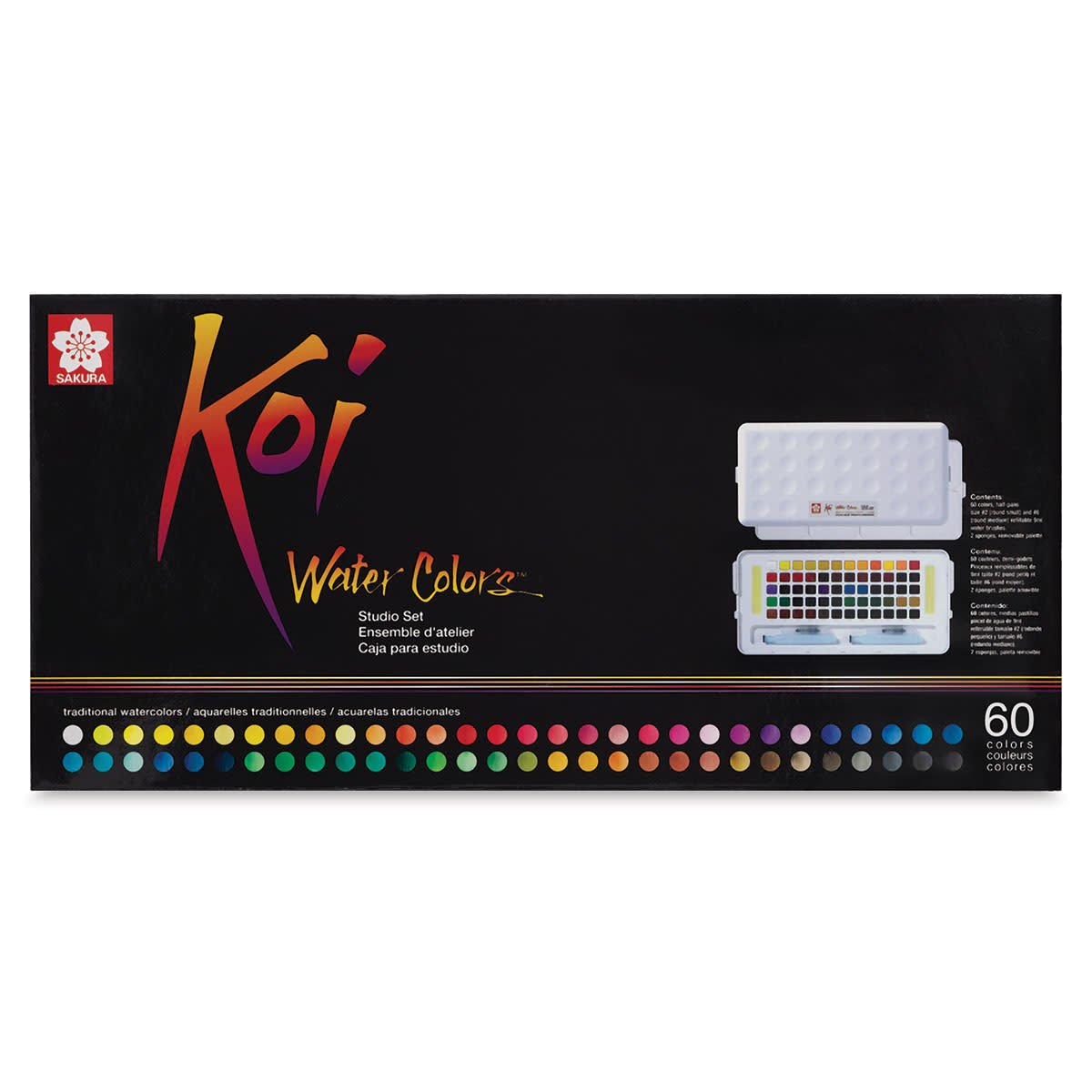 Sakura Koi Watercolor Box 60pc w/Brush - Guiry's