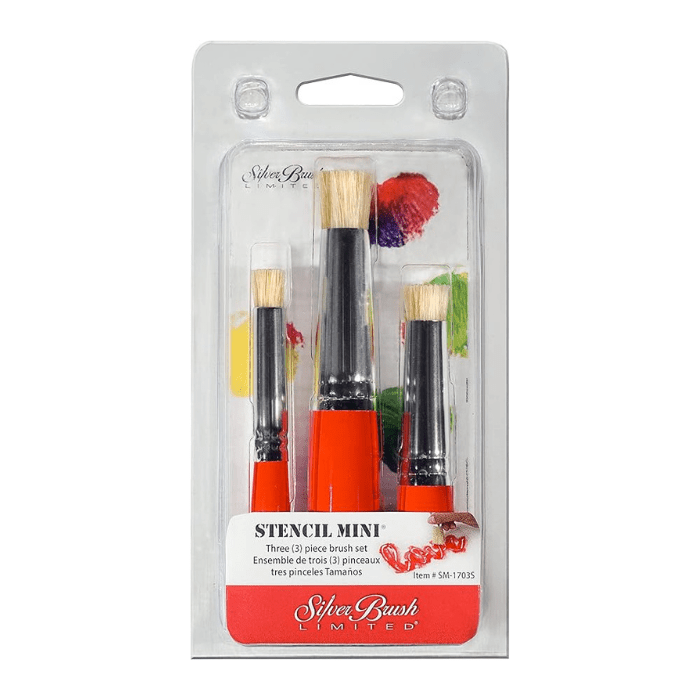 Silver Brush 3 Piece Mini Stencil Set - Guiry's