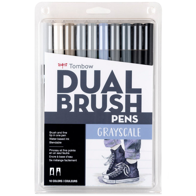 Tombow Dual Brush Gray Scale 10 Colors - Guiry's